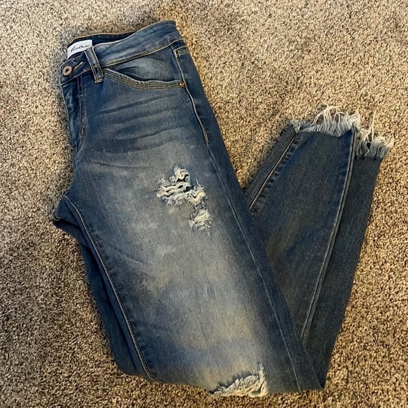 Kancan distressed skinny jeans 25 - Picture 1 of 5